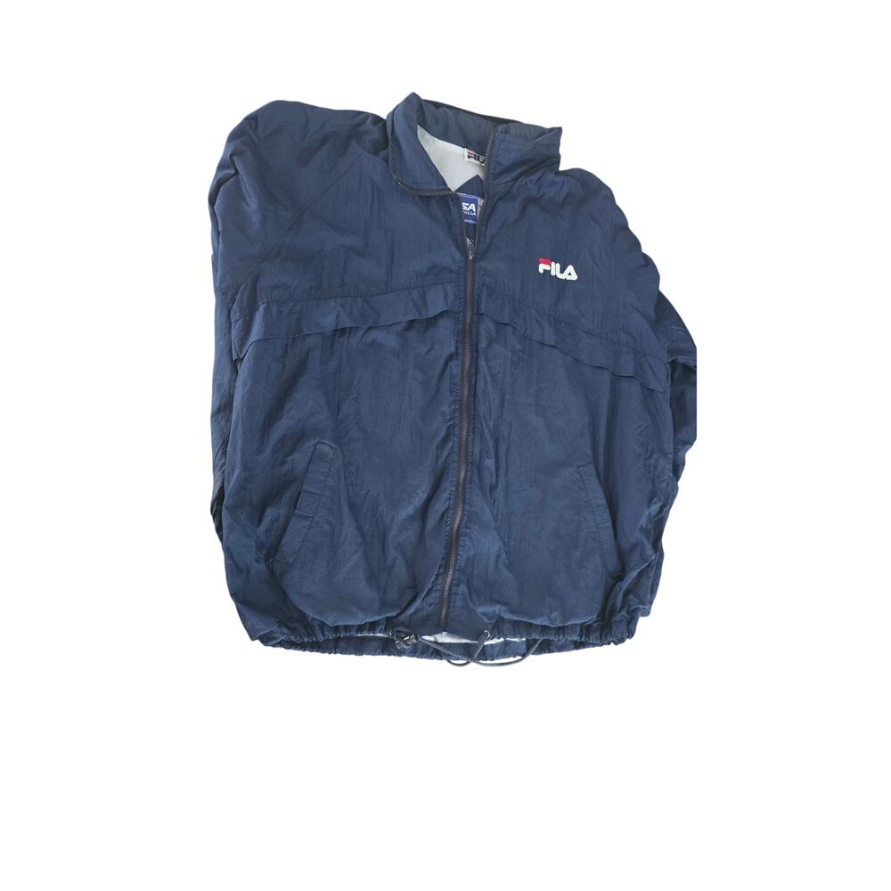 Vintage Fila Navy Full-Zip Windbreaker Jacket – Men’s Size XXL